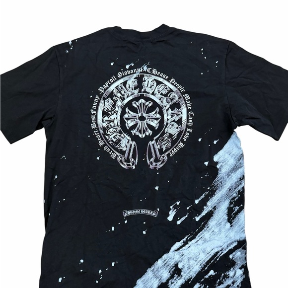 Chrome Hearts Black and White Splatter Tee